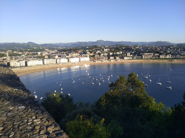 la concha bay views from Urgull in San Sebastian