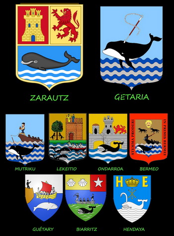 Basque Coat of Arms with whales