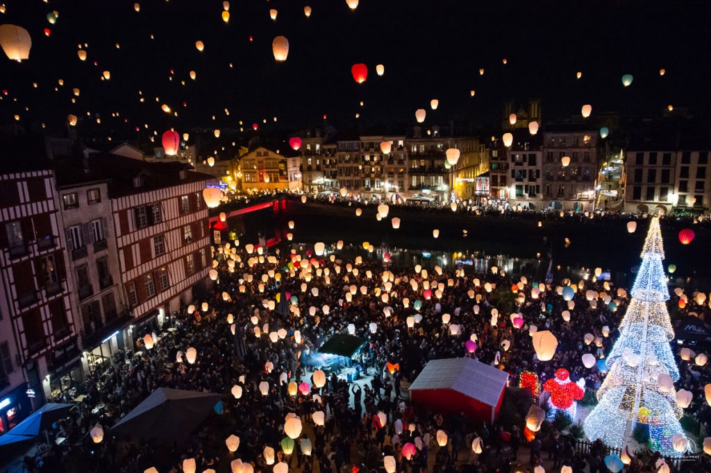 Bayonne's Christmas market view from above