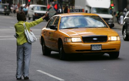 hailing a cab