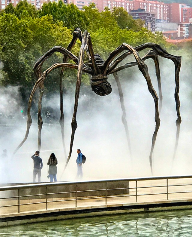 Art outside the Guggeneheim in Bilbao. Reasons to visit the Basque Country